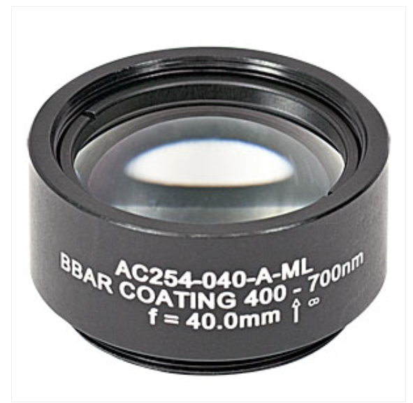 THORLABS 索雷博   AC254-040-A-ML 消色差双胶合透镜