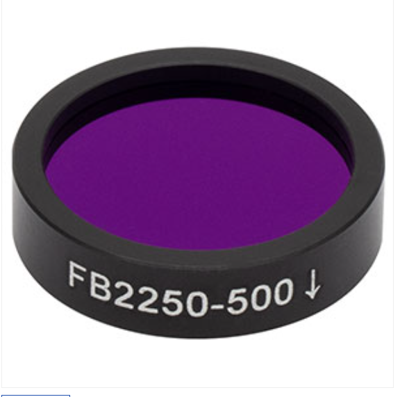 THORLABS 索雷博 &nbsp;&nbsp;&nbsp;FB2250-500 Ø1英寸红外带通滤光片