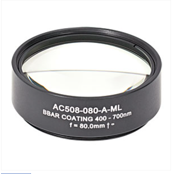 THORLABS 索雷博 &nbsp;&nbsp;&nbsp;&nbsp;AC508-080-A-ML 消色差双胶合透镜