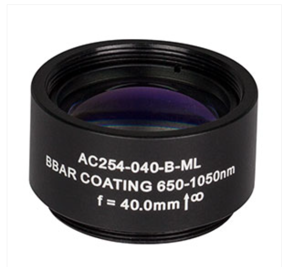 THORLABS 索雷博    AC254-040-B-ML 消色差双胶合透镜