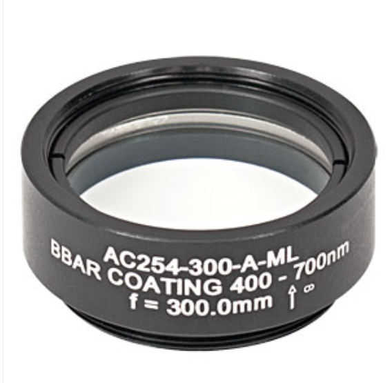THORLABS 索雷博 &nbsp;&nbsp;&nbsp;AC254-300-A-ML 消色差双胶合透镜
