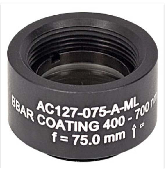 THORLABS 索雷博 &nbsp;&nbsp;&nbsp;AC127-075-A-ML 消色差双胶合透镜