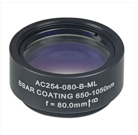 THORLABS 索雷博    AC254-080-B-ML 消色差双胶合透镜