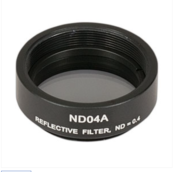 THORLABS 索雷博 &nbsp;&nbsp;&nbsp;ND04A Ø25 mm反射型中性密度滤光片