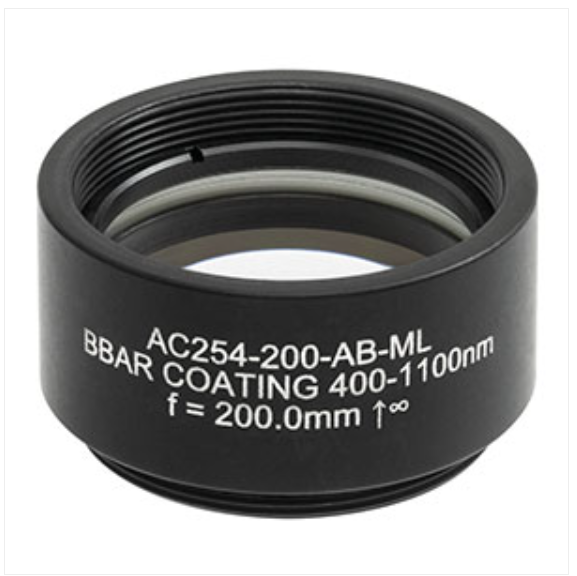 THORLABS 索雷博 &nbsp;&nbsp;&nbsp;AC254-200-AB-ML 消色差双胶合透镜