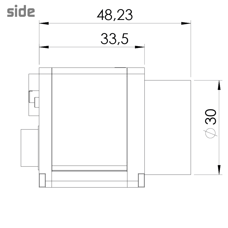 设计图 eco285CVGE 右（所有尺寸以毫米为单位）