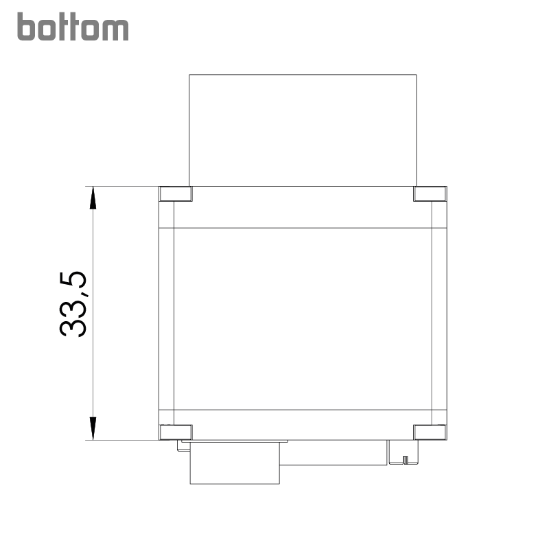 设计图 eco285CVGE 底部（所有尺寸以毫米为单位）