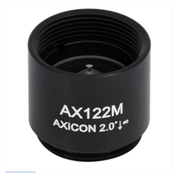 THORLABS 索雷博 &nbsp;&nbsp;&nbsp;&nbsp;AX122M 锥透镜
