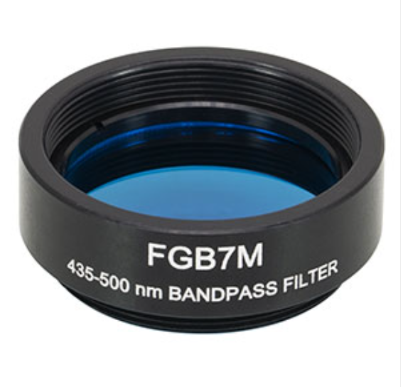 THORLABS 索雷博 &nbsp;&nbsp;&nbsp;FGB7M Ø25 mm BG7彩色玻璃带通滤光片