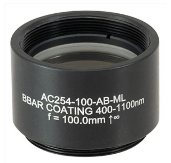 THORLABS 索雷博   AC254-100-AB-ML 消色差双胶合透镜