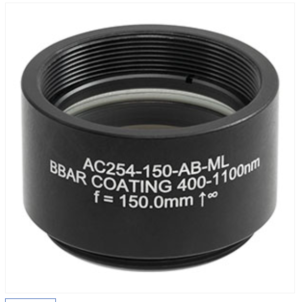 THORLABS 索雷博 &nbsp;&nbsp;AC254-150-AB-ML 消色差双胶合透镜