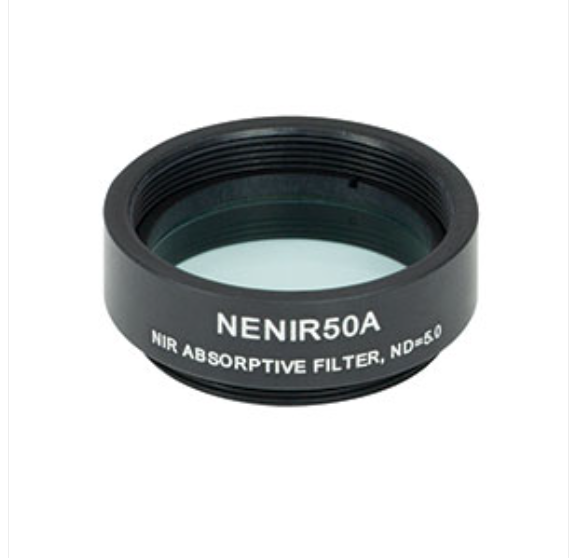 THORLABS 索雷博    NENIR50A Ø25 mm NIR吸收型中性密度滤光片