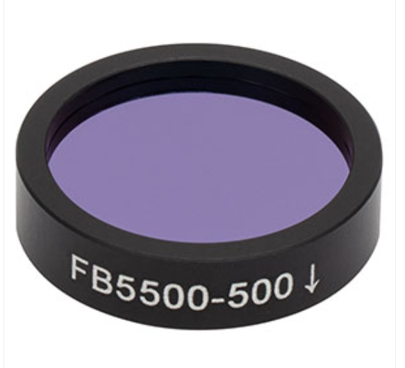 THORLABS 索雷博 &nbsp;&nbsp;&nbsp;FB5500-500 Ø1英寸红外带通滤光片