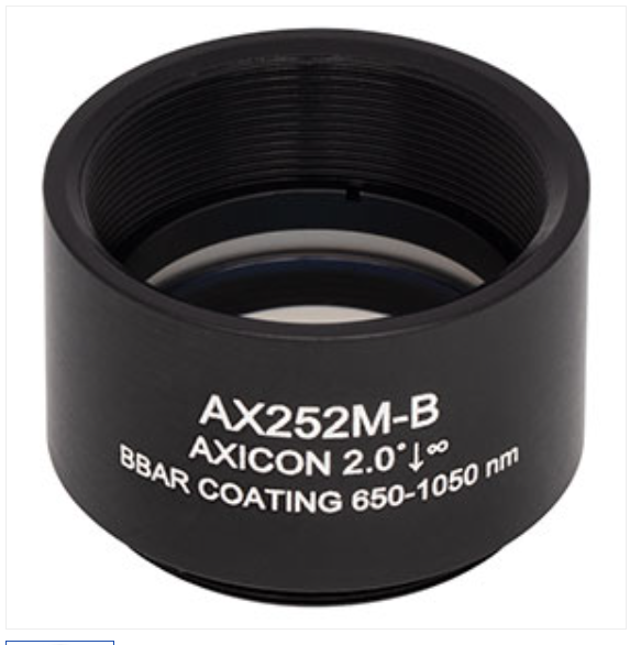 THORLABS 索雷博 &nbsp;&nbsp;&nbsp;&nbsp;AX252M-B 锥透镜