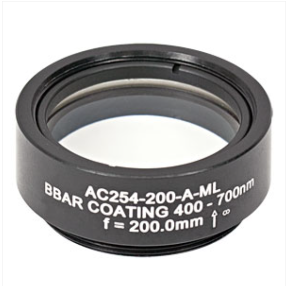 THORLABS 索雷博 &nbsp;&nbsp;&nbsp;AC254-200-A-ML 消色差双胶合透镜