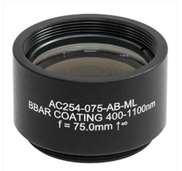 THORLABS 索雷博 &nbsp;&nbsp;&nbsp;AC254-075-AB-ML 消色差双胶合透镜