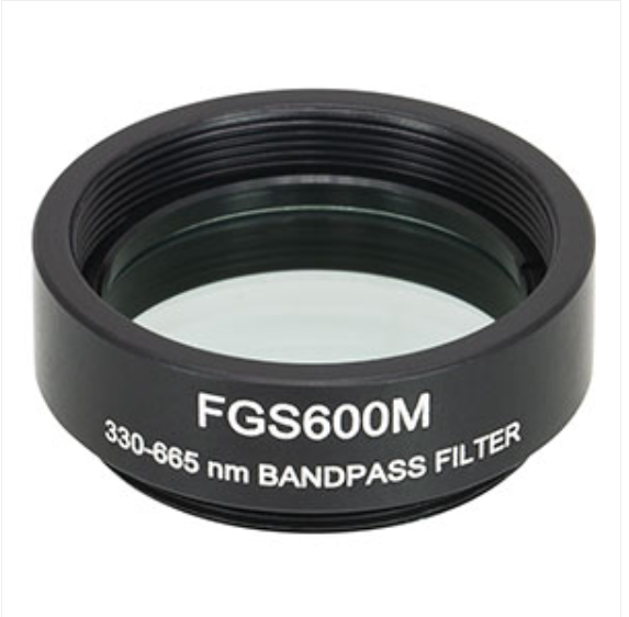 THORLABS 索雷博 &nbsp;&nbsp;FGS600M Ø25 mm HA5彩色玻璃带通滤光片