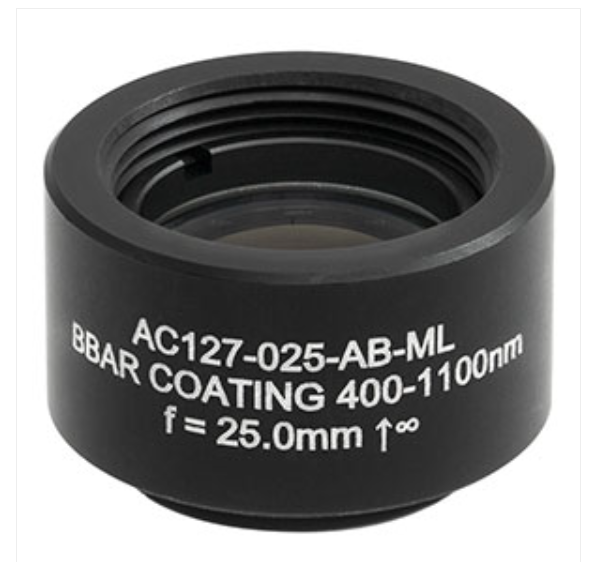 THORLABS 索雷博 &nbsp;&nbsp;&nbsp;AC127-025-AB-ML 消色差双胶合透镜