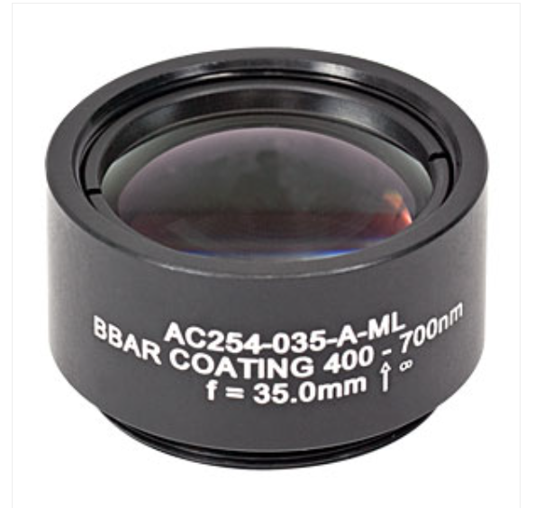 THORLABS 索雷博    AC254-035-A-ML 消色差双胶合透镜