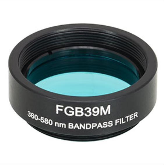 THORLABS 索雷博 &nbsp;&nbsp;&nbsp;FGB39M Ø25 mm BG39彩色玻璃带通滤光片