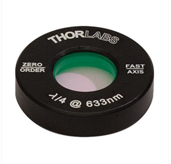 THORLABS 索雷博    WPQ05M-633 - Ø1/2英寸零级四分之一波片