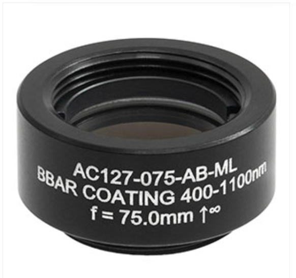 THORLABS 索雷博 &nbsp;&nbsp;&nbsp;AC127-075-AB-ML 消色差双胶合透镜
