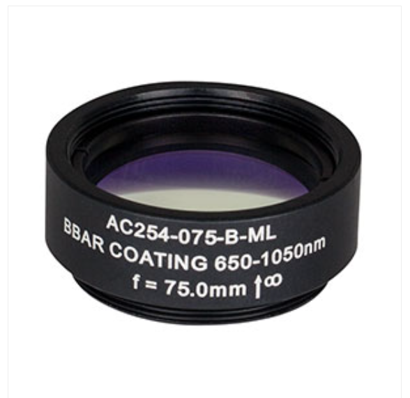 THORLABS 索雷博    AC254-075-B-ML 消色差双胶合透镜