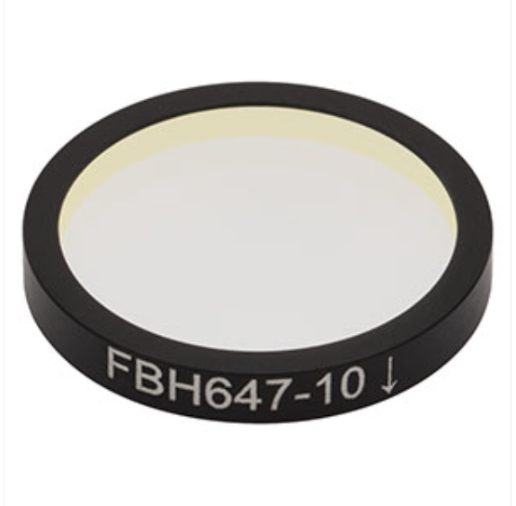 THORLABS 索雷博 &nbsp;&nbsp;&nbsp;FBH647-10 硬膜带通滤光片